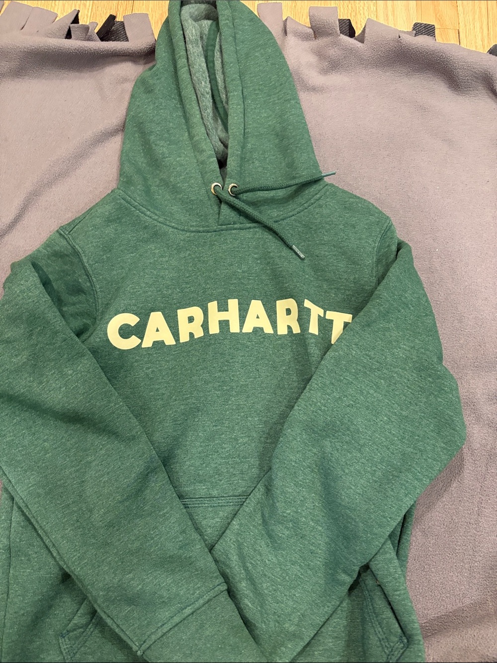 Carhartt Women’s Green Hooded Sweatshirt with Logo